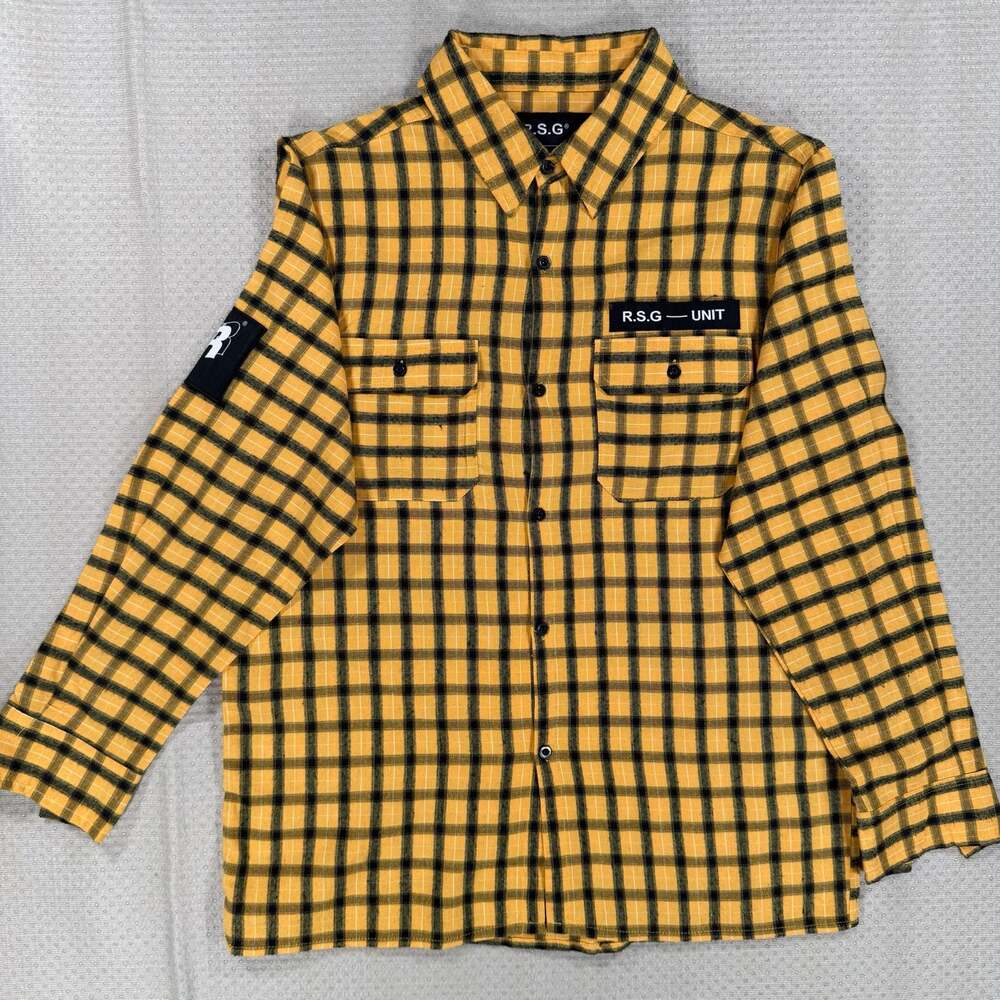R.S.G Unit Typhoon Plaid Long Sleeve Flannel Shirt